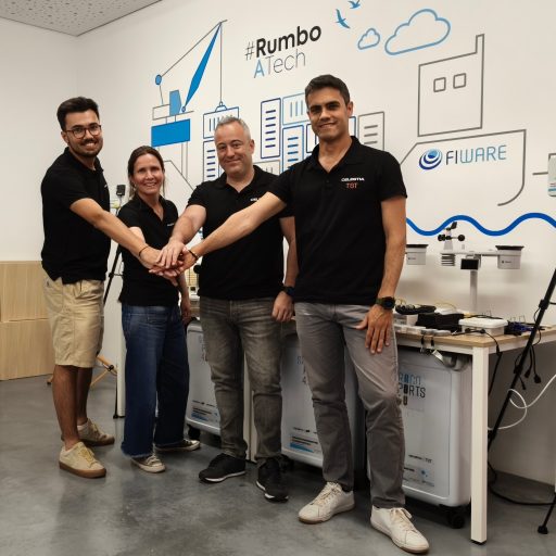 El equipo de Celestia posa en las instalaciones de La Lonja de la Innovación